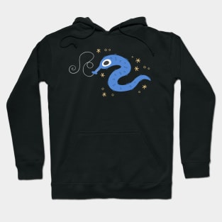 Blue Worm-on-a-String Hoodie